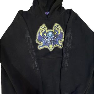 Unisex black size L skull hoodie